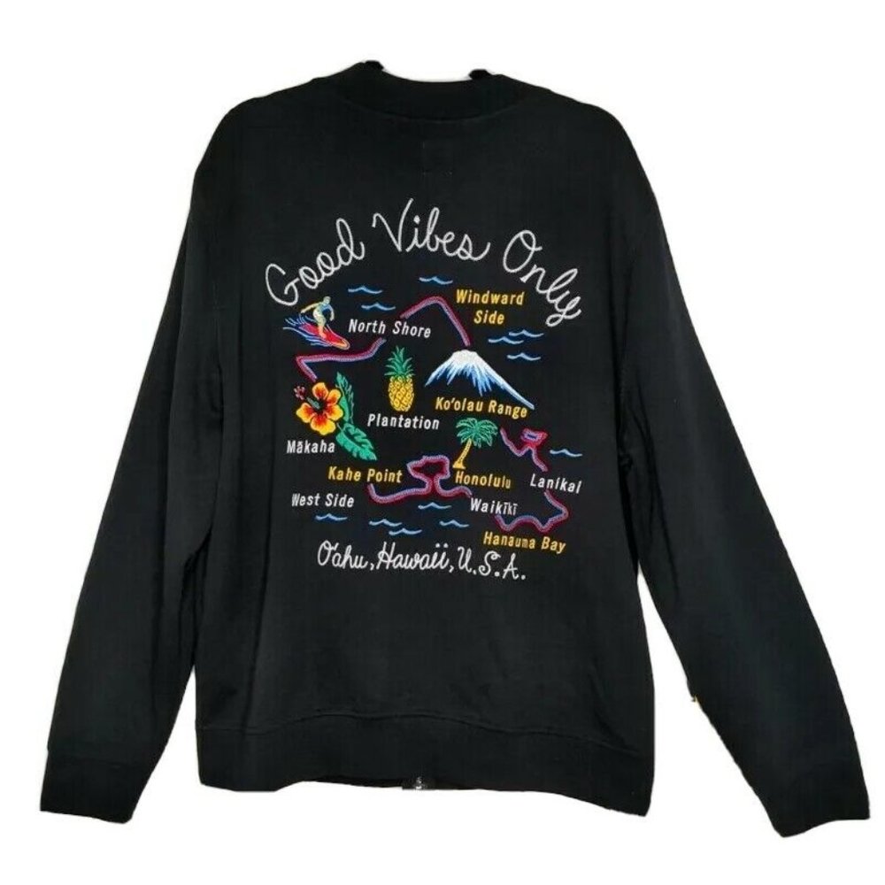 GAP Good Vibes Hawaii Embroidered Zip Track Jacket